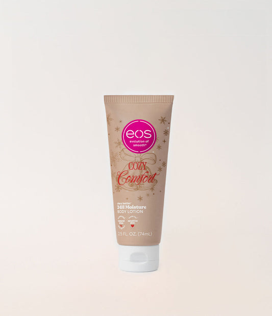 EOS Cozy Comfort Travel Body Lotion tube